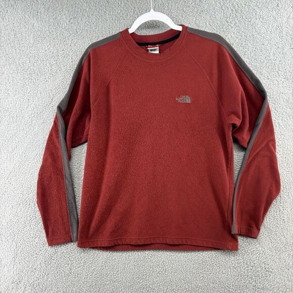 The North Face Fleece Pullover Sweater Burnt Orange Mens Medium - Picture 1 of 13